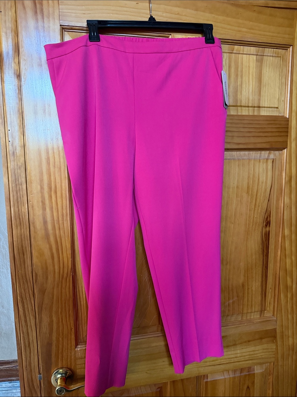 Allison Daley Bright Hot Pink Straight Leg Pull-On Pants